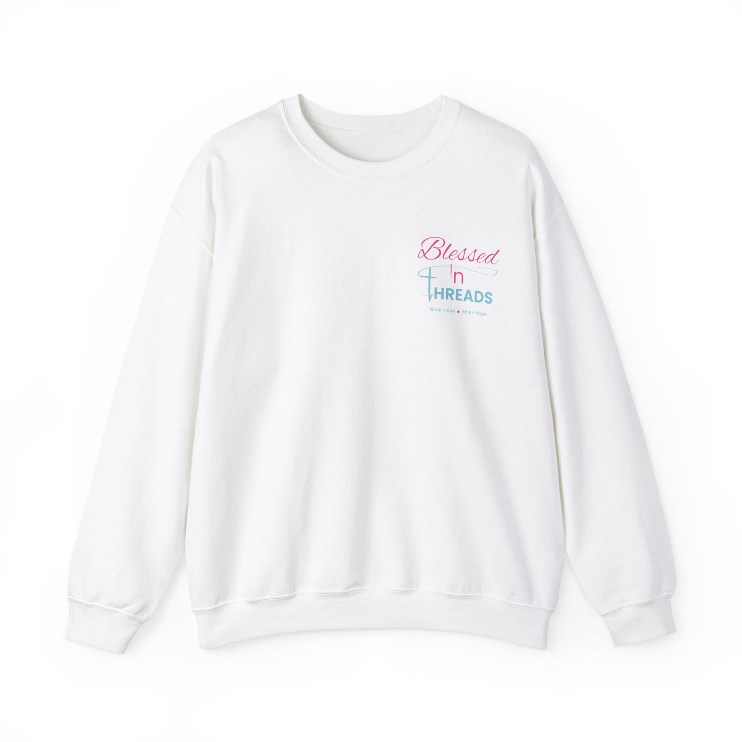 Inspirational Crewneck Sweatshirt - 'Walk by Faith, Not by Sight'