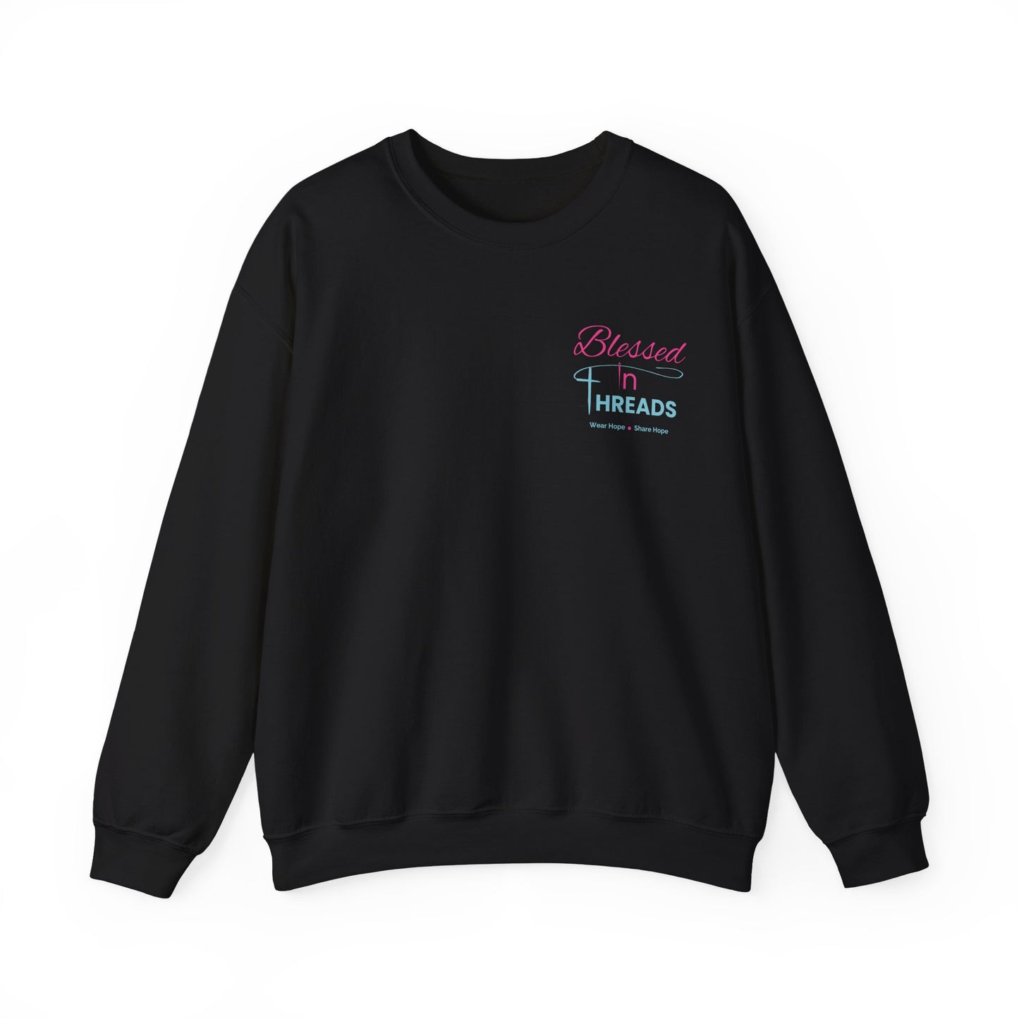 Inspirational Crewneck Sweatshirt - 'Walk by Faith, Not by Sight'